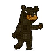 cute comic cartoon black bear N6