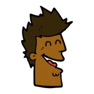 comic cartoon happy man N79