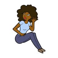 comic cartoon woman listening N2