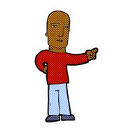 comic cartoon tough guy pointing N2
