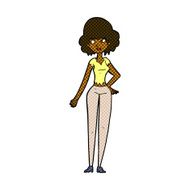 comic cartoon pretty woman N41