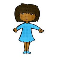 comic cartoon surprised woman N40