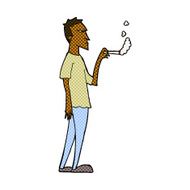 comic cartoon annoyed smoker N2