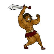 comic cartoon barbarian hero N2