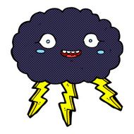 happy comic cartoon rain cloud