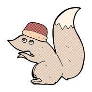 comic cartoon squirrel wearing hat
