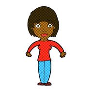 comic cartoon surprised woman N42