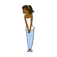 comic cartoon pretty woman N43
