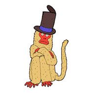 comic cartoon monkey wearing hat