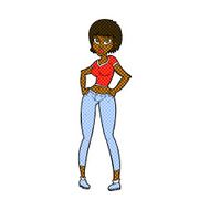 comic cartoon pretty woman N44