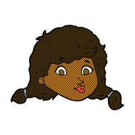 comic cartoon pretty female face N14