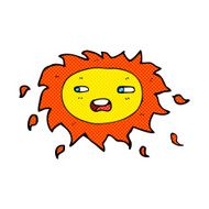 comic cartoon sad sun N2