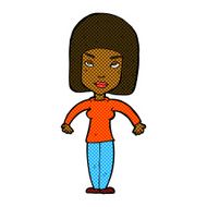 comic cartoon woman shrugging shoulders N85