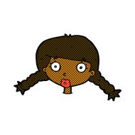 comic cartoon confused female face N2