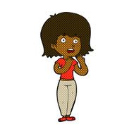 comic cartoon shocked woman N18