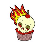 comic cartoon halloween cup cake N2