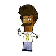 comic cartoon mna with mustache explaining N2