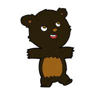 comic cartoon black bear N10