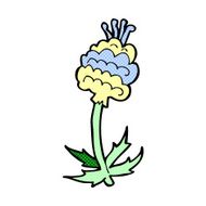 comic cartoon flower N54