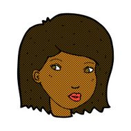 comic cartoon female face N29