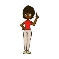 comic cartoon woman explaining her point N5