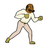 comic cartoon retro boxer man N2