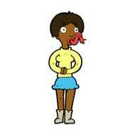 comic cartoon woman with snake tongue N4