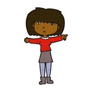 comic cartoon girl pointing N4