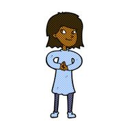 comic cartoon happy woman N42
