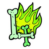 comic cartoon halloween bone number N4