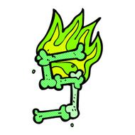 comic cartoon halloween bone number N6