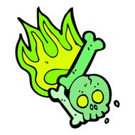 comic cartoon halloween bone number N9