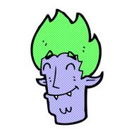 comic cartoon happy vampire head N2