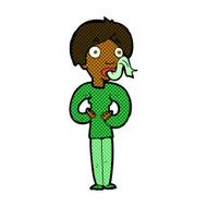 comic cartoon woman sticking out tongue N2