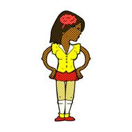 comic cartoon intelligent woman N4
