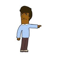 comic cartoon man pointing N35