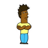 comic cartoon man sulking N2