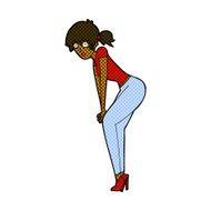 comic cartoon woman posing N5