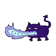 comic cartoon fire breathing imp N2