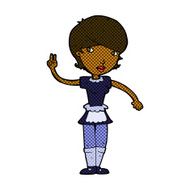 comic cartoon waitress taking order N4