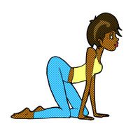 comic cartoon sexy woman on all fours N2