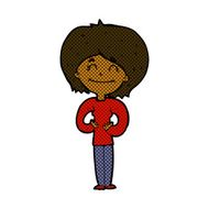 comic cartoon happy woman N43