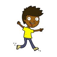 comic cartoon crazy excited boy N2
