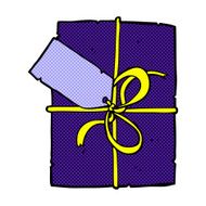 comic cartoon wrapped present N2