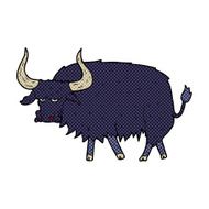 comic cartoon annoyed hairy ox