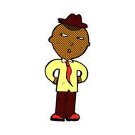 comic cartoon man wearing hat N2