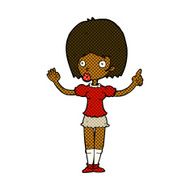 comic cartoon woman explaining her point N6