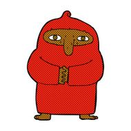 comic cartoon monk in robe N2