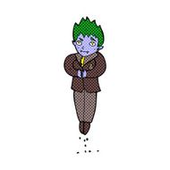 comic cartoon floating vampire N2