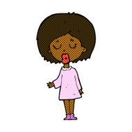 comic cartoon woman explaining her point N8